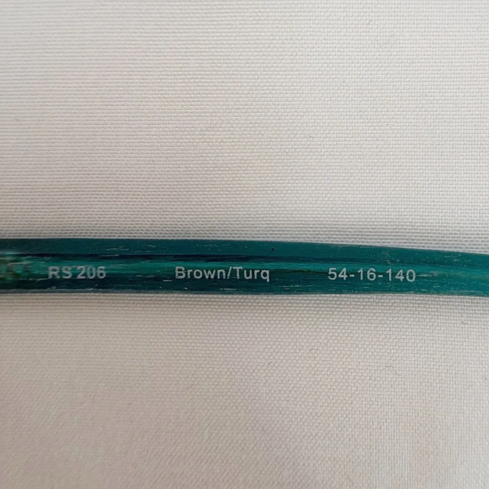 Rickey Smiley Eyewear RS 206 Brown Turquoise Cat Eye Glasses Frames 103-116